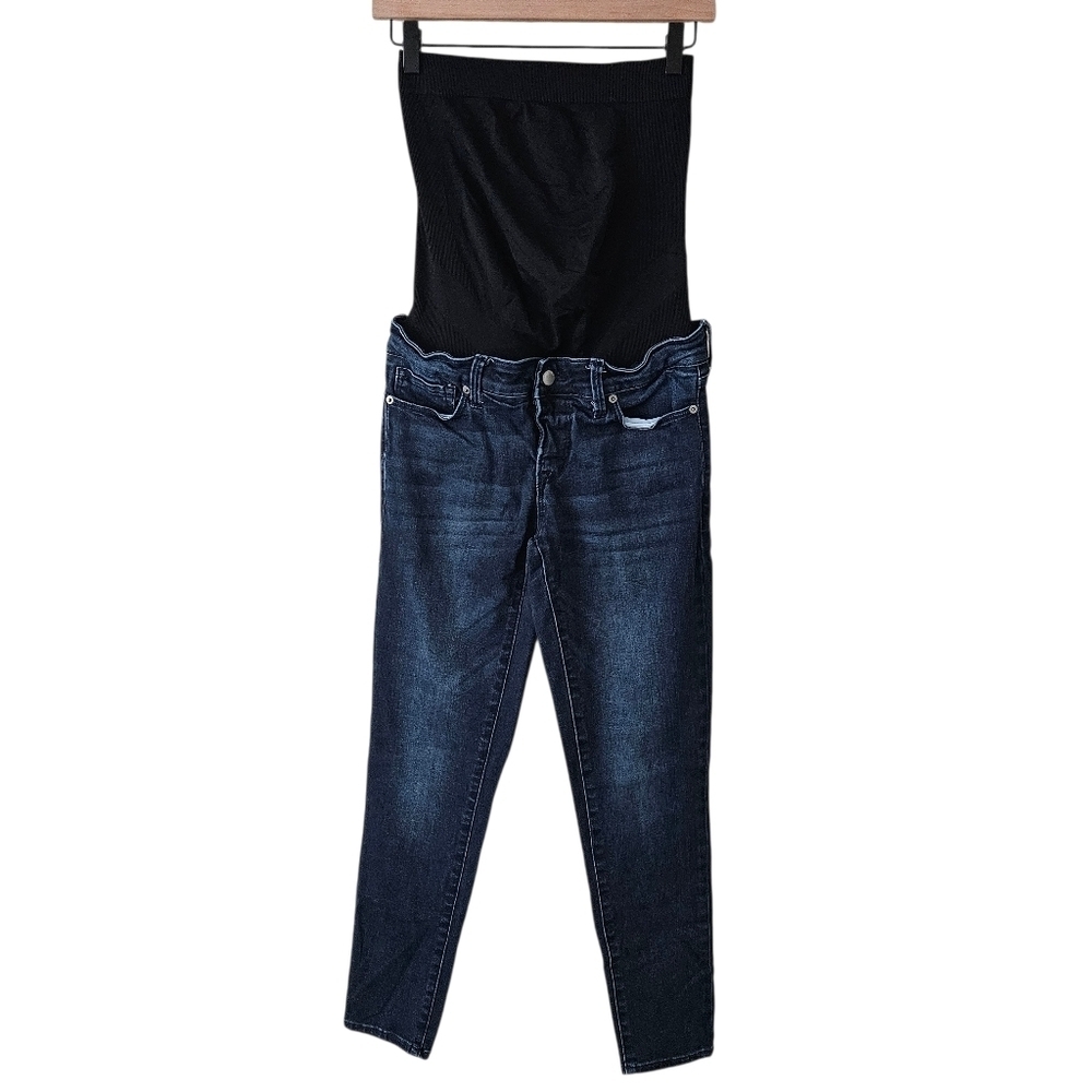 Blanqi Dark Wash Full Panel Maternity Skinny Jeans